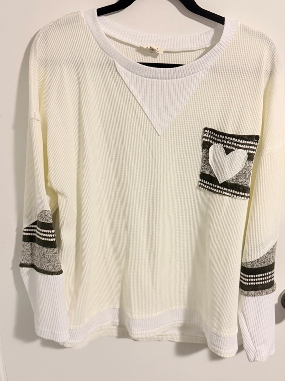 POL Cream Ribbed Knit Top - Picture 3 of 3